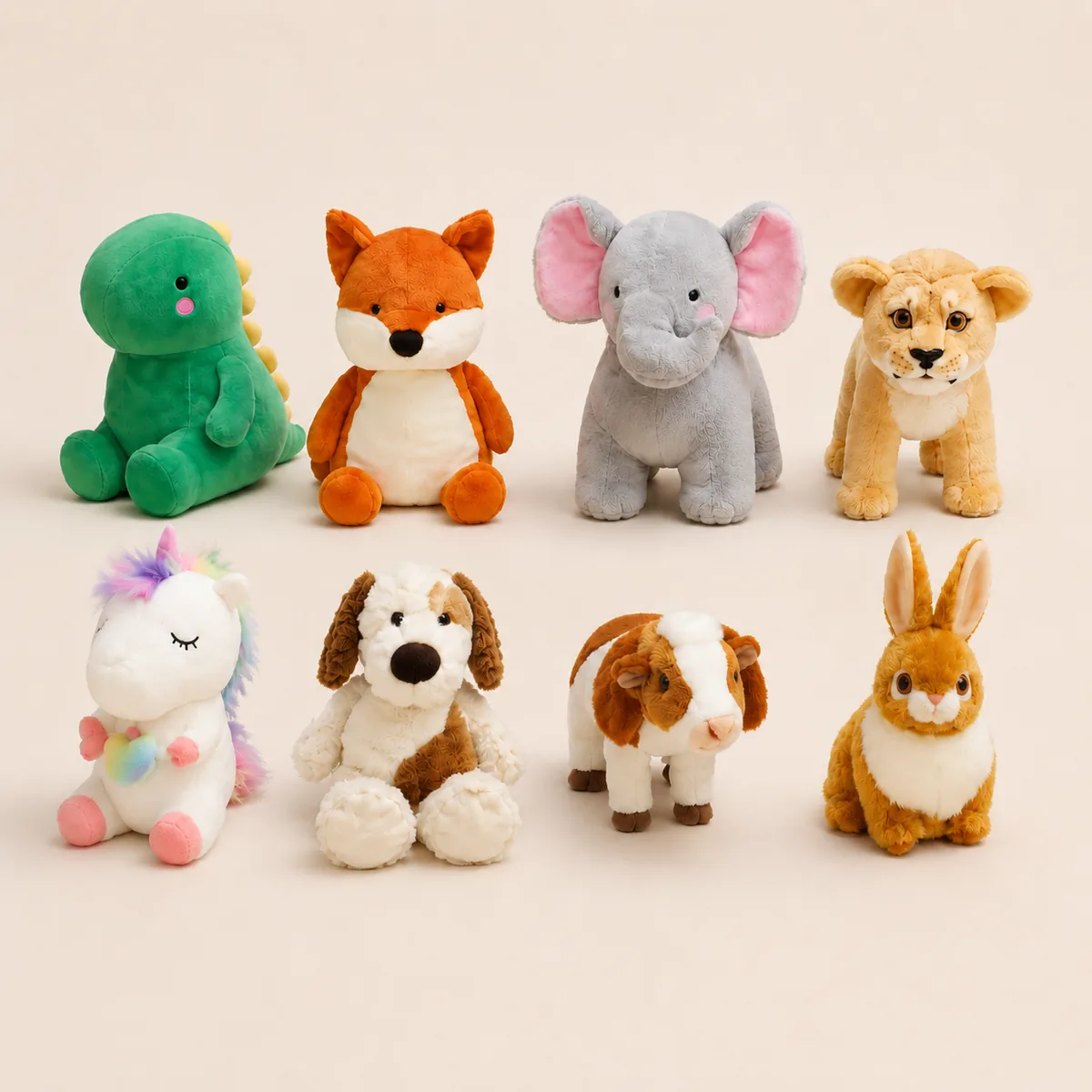Plush toys collection with custom stuffed animals and soft toys