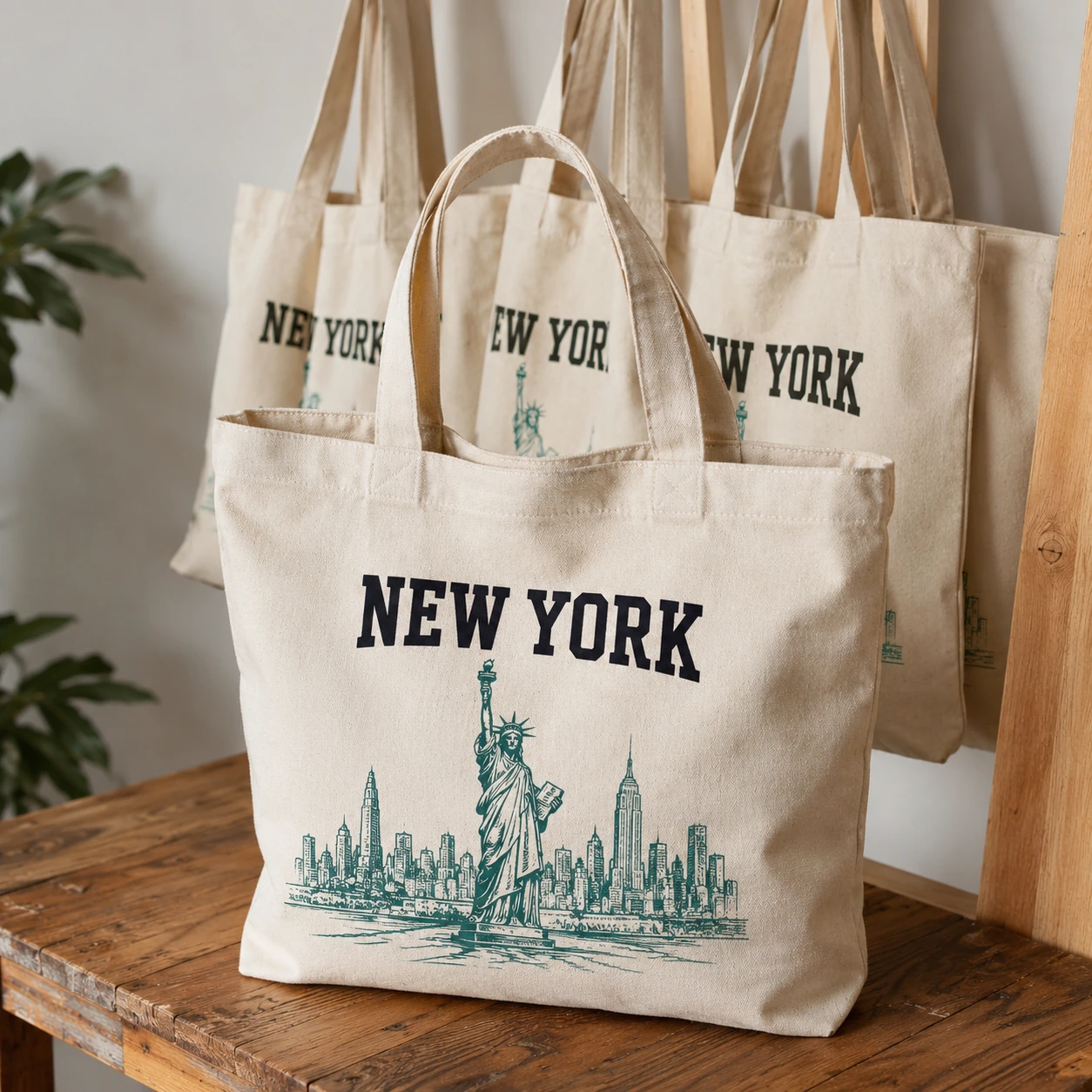 First order of 2000 custom New York canvas bags
