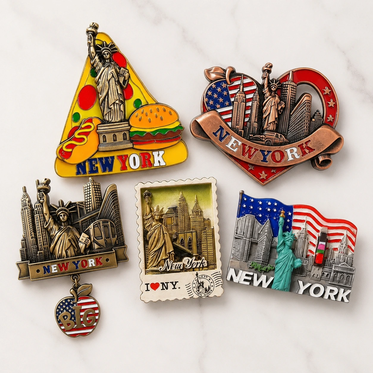 Second order of 5000 custom New York metal fridge magnets
