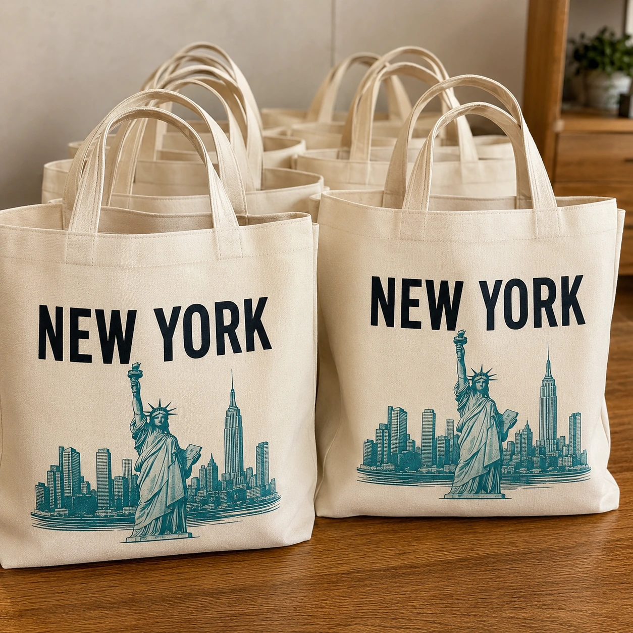 Repeat order of 2000 custom New York canvas bags