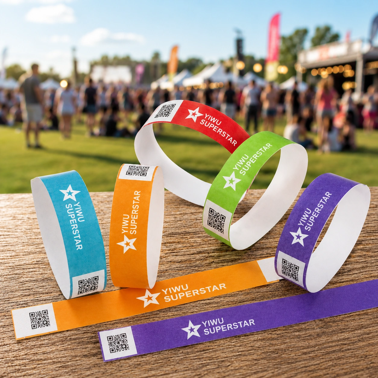 Custom paper wristbands for event access control