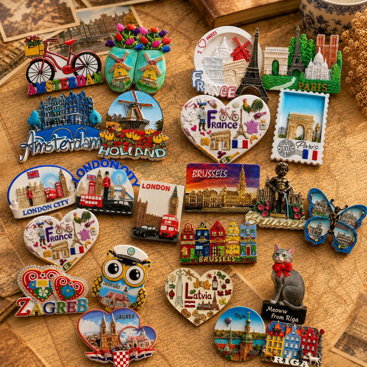 Custom Polyresin Fridge Magnet product collection
