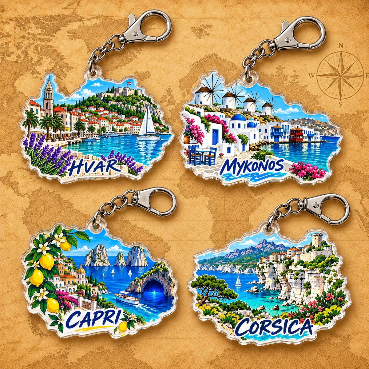 Acrylic Souvenir Keychain product collection