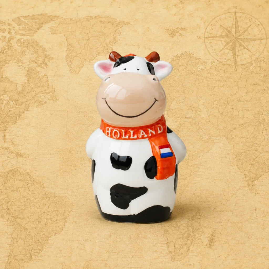 Ceramic souvenir piggy bank featuring Holland and Netherlands travel theme