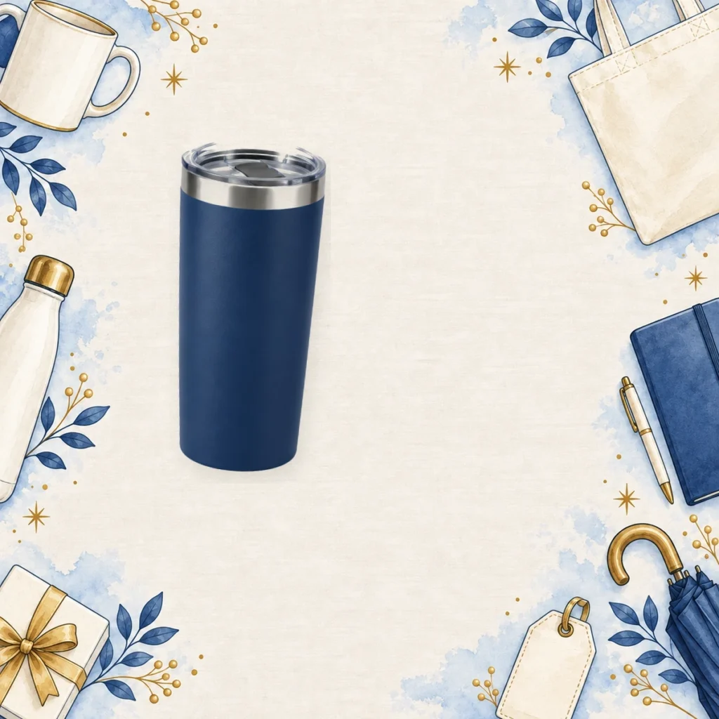 navy 20oz promotional tumblers for food and beverage