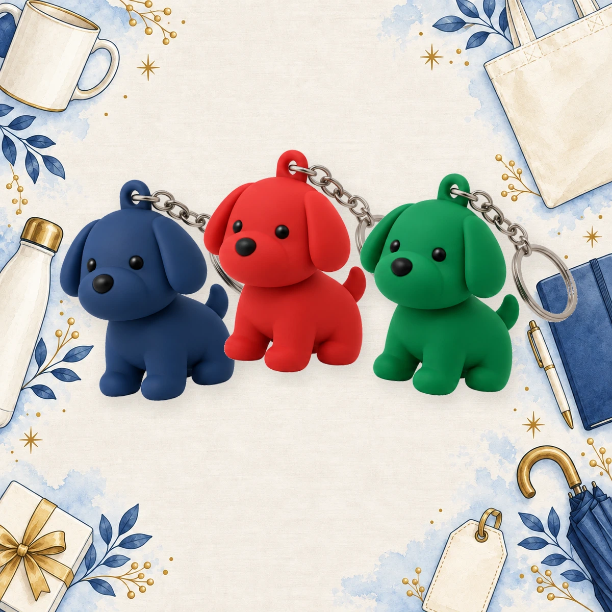 Custom 3D PVC Mascot Keychains product collection
