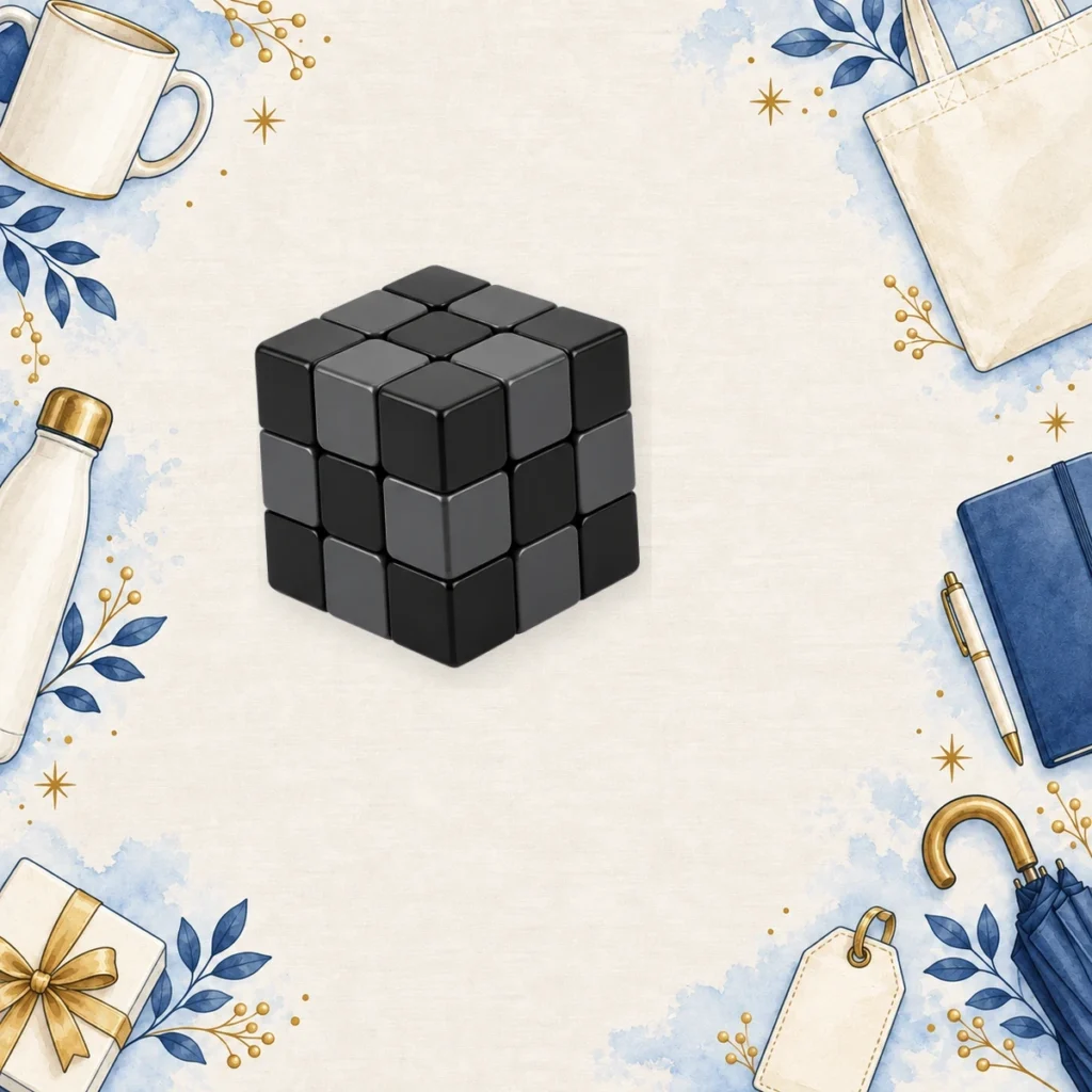 black 3x3 promotional puzzle cubes for youth programs