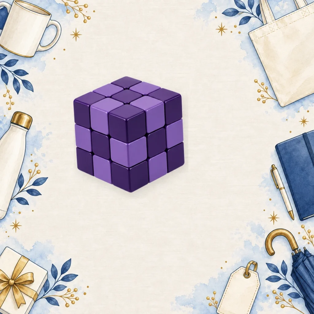 purple 3x3 promotional puzzle cubes for employee engagement