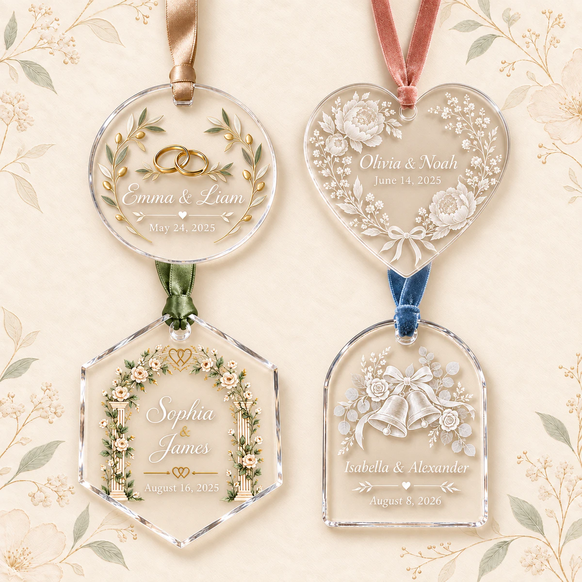 Personalized Acrylic Wedding Ornament product collection