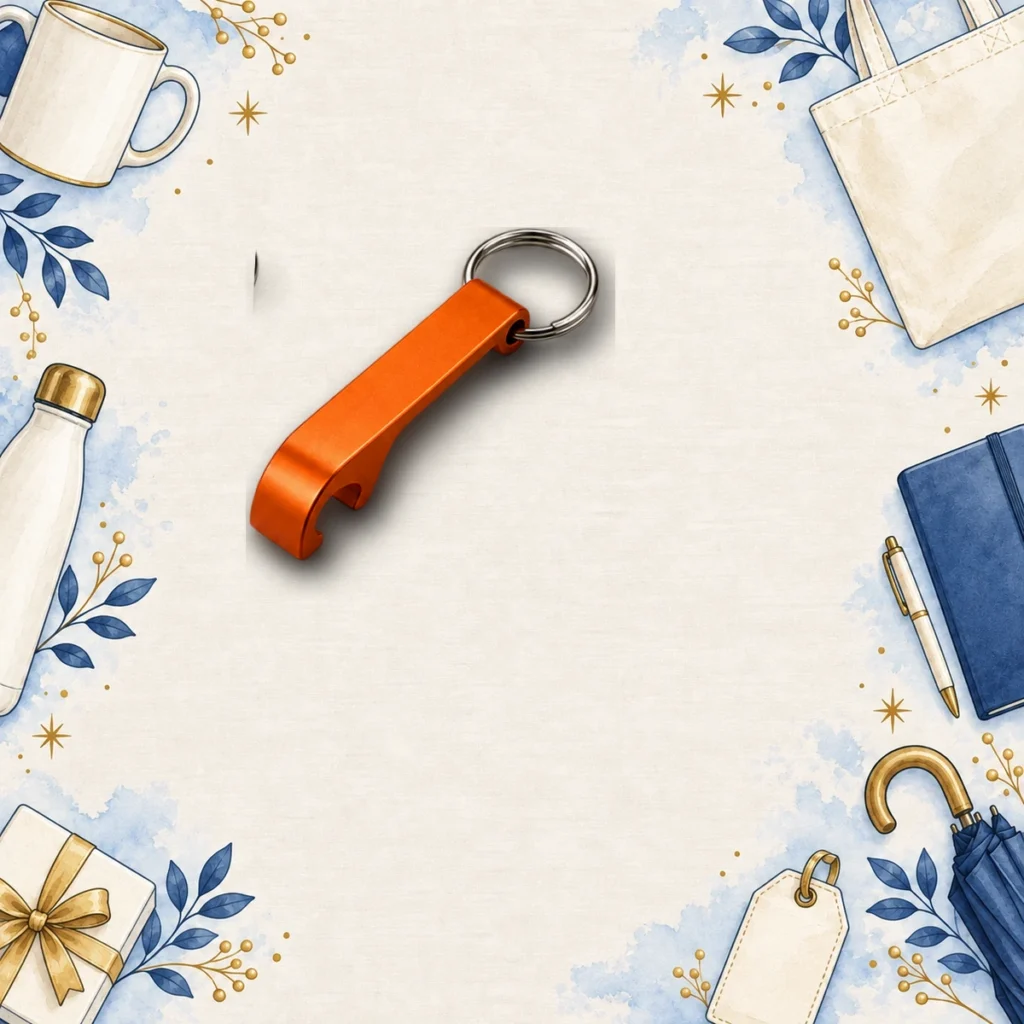 orange bottle opener keychains for food service