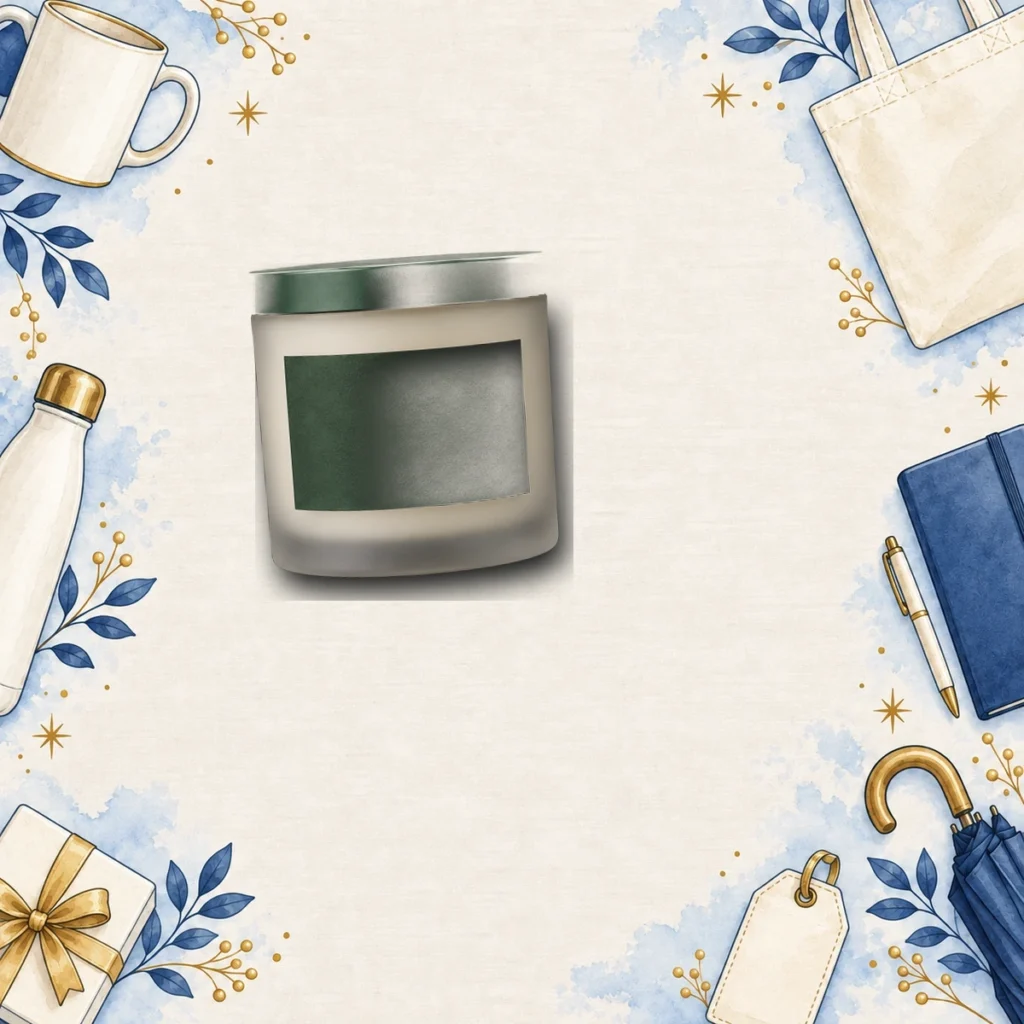 forest green custom corporate scented candles for beauty