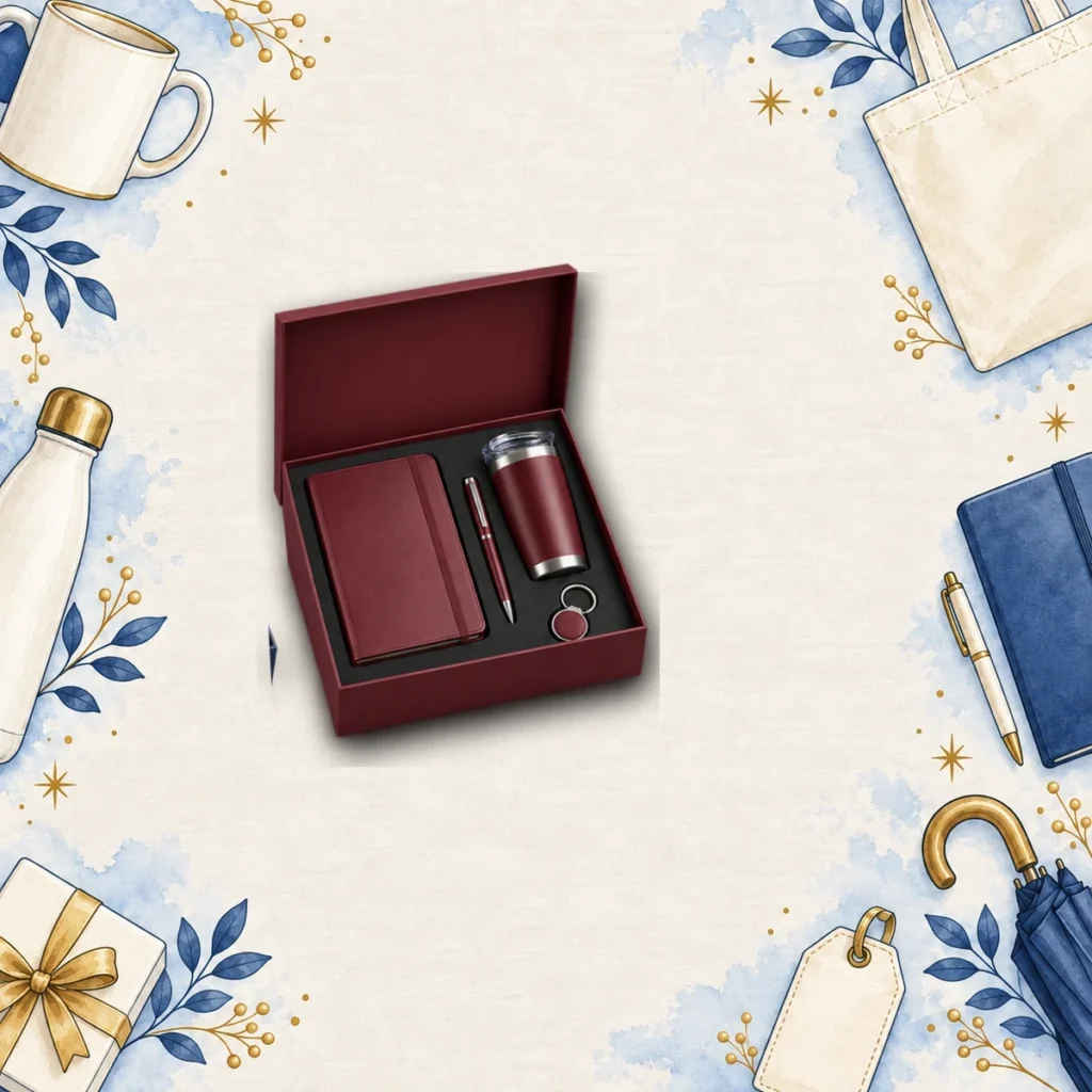 burgundy corporate welcome gift sets for client appreciation