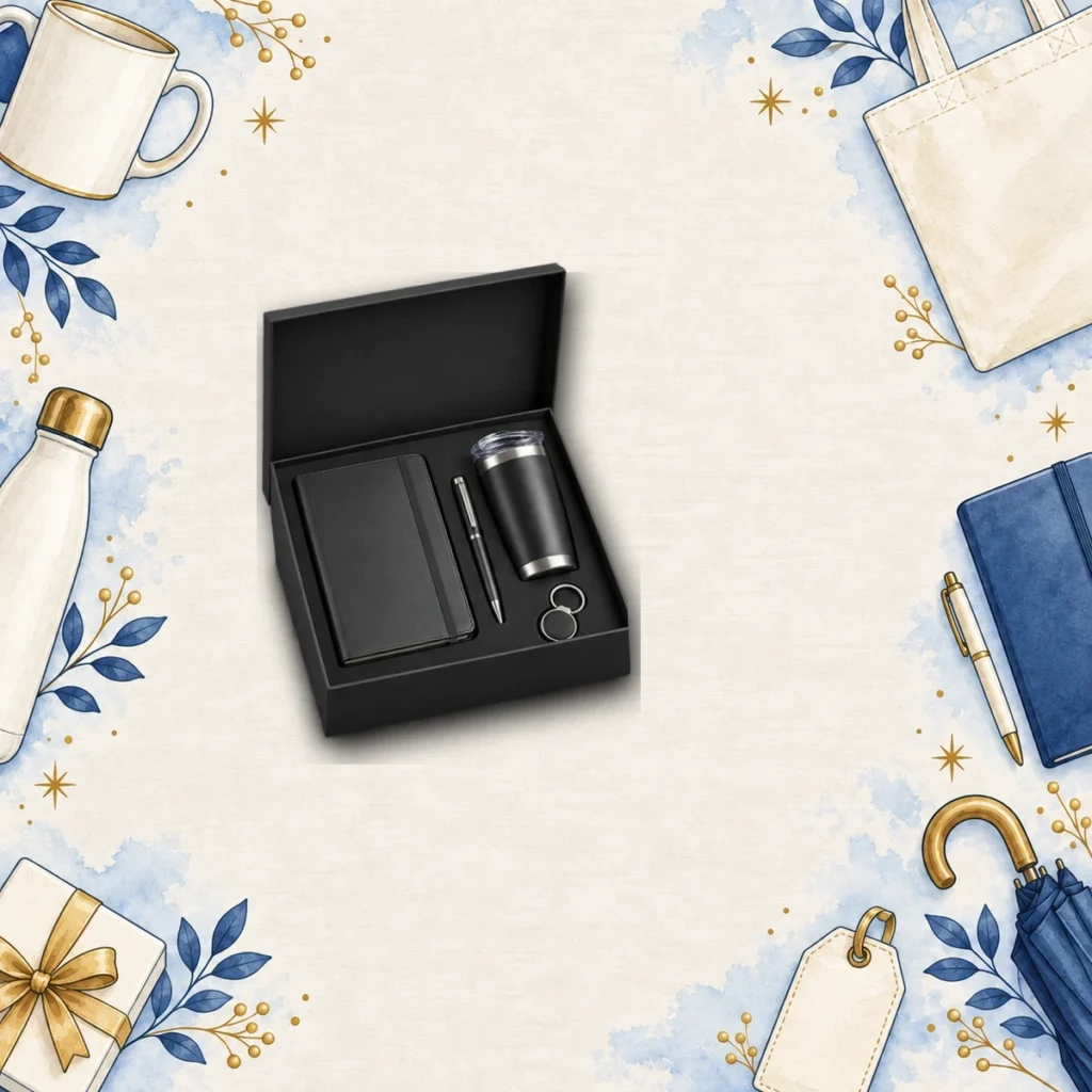 black corporate welcome gift sets for professional services