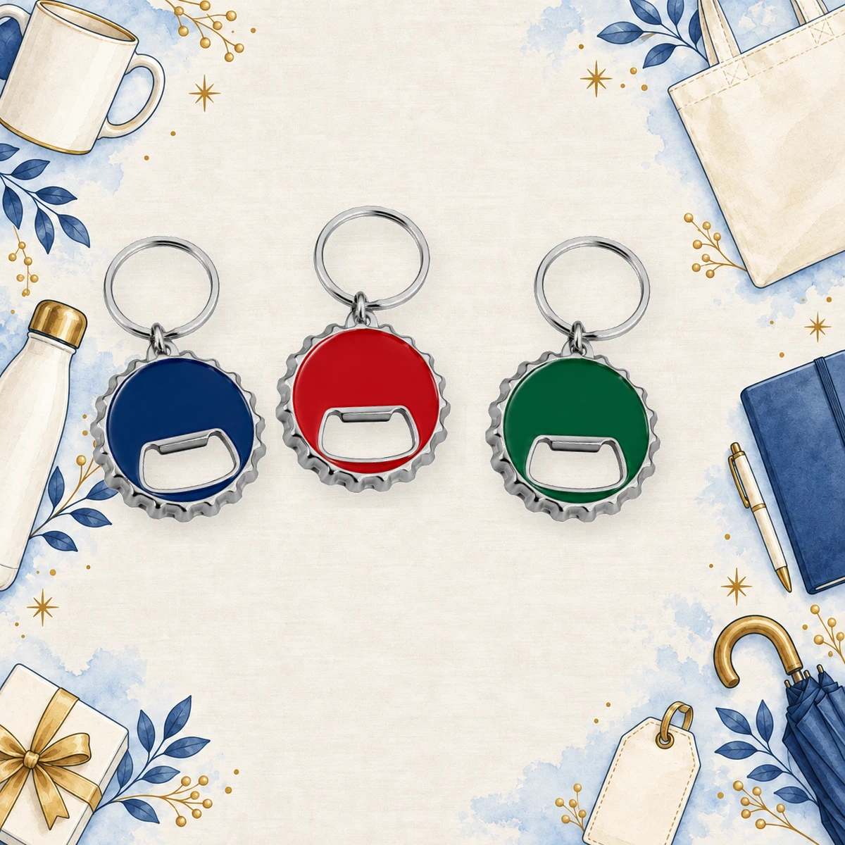 Custom Enamel Bottle Opener Keychains product collection