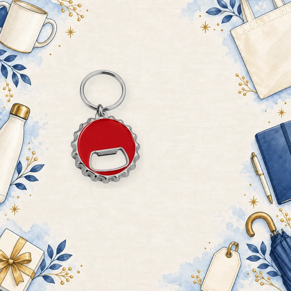 red enamel bottle opener keychains for food and beverage