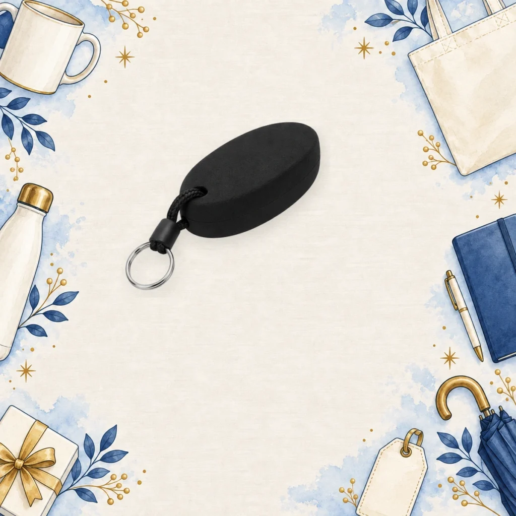 black foam floating keyrings for water sports
