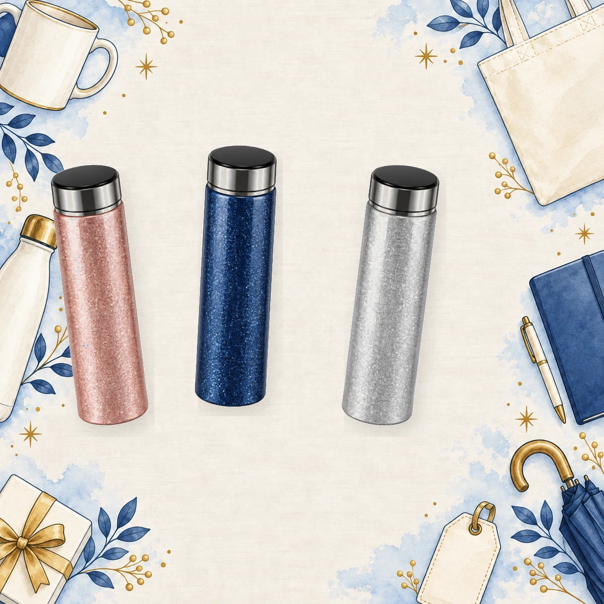 Custom Glitter Smart Thermos Bottles product collection