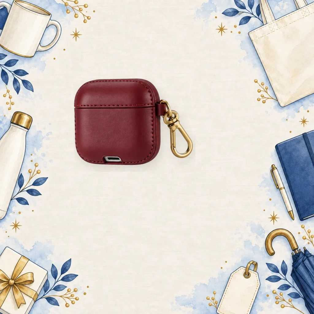 burgundy leather earbuds cases for finance