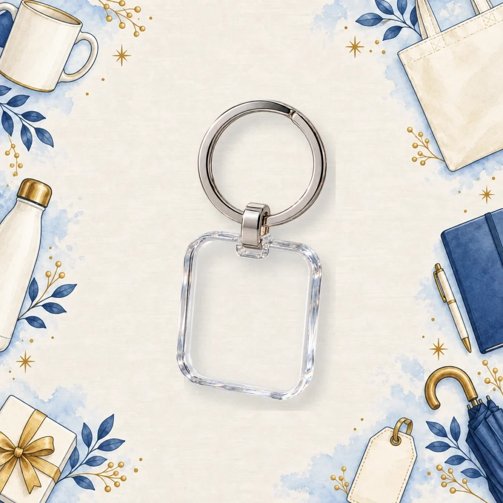 clear square acrylic keychain for promotional products