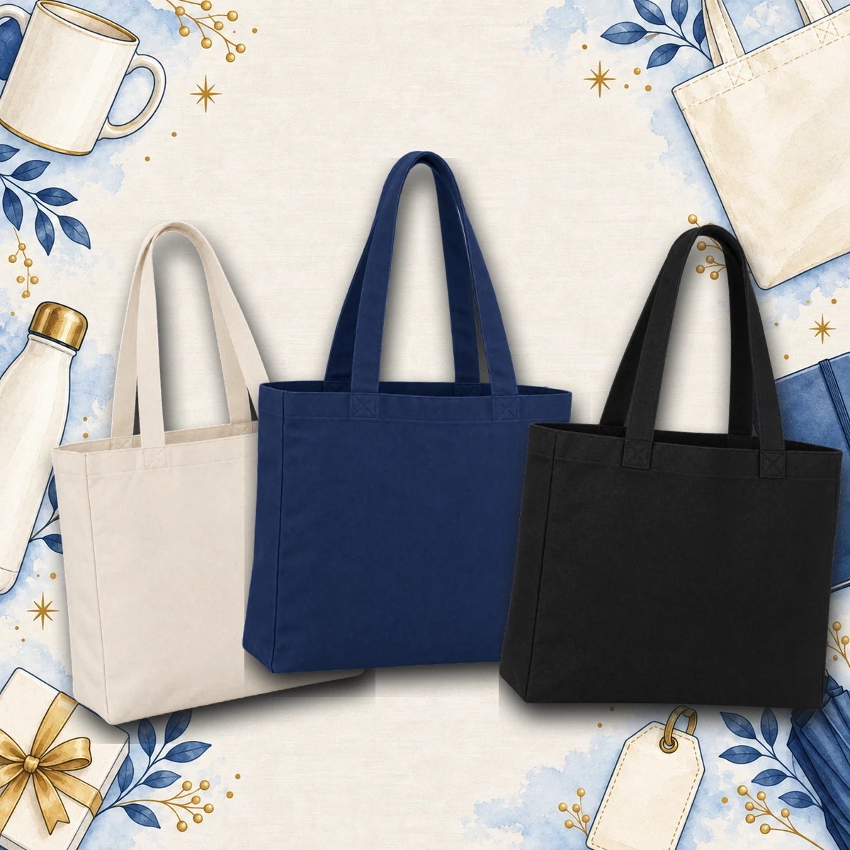 Custom Logo Canvas Tote Bags product collection