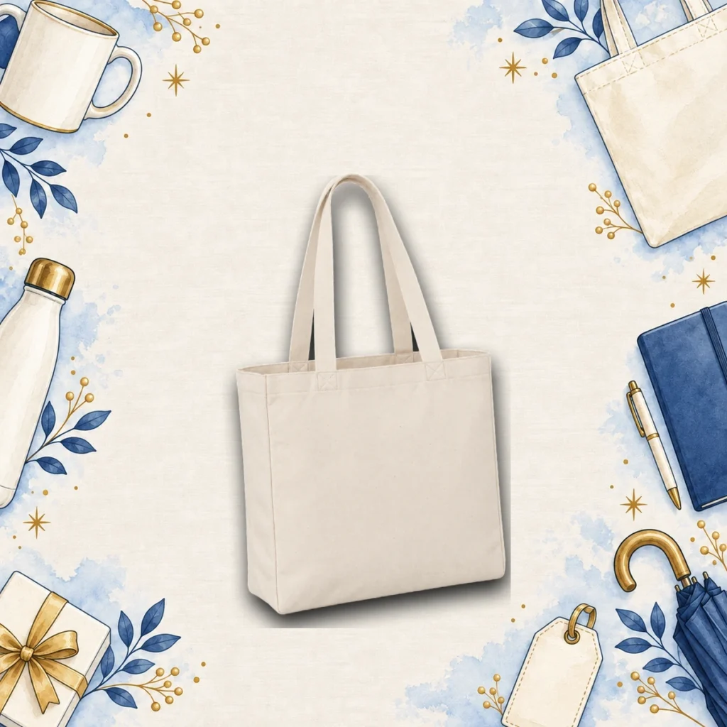natural cream canvas tote bag for custom logo printing