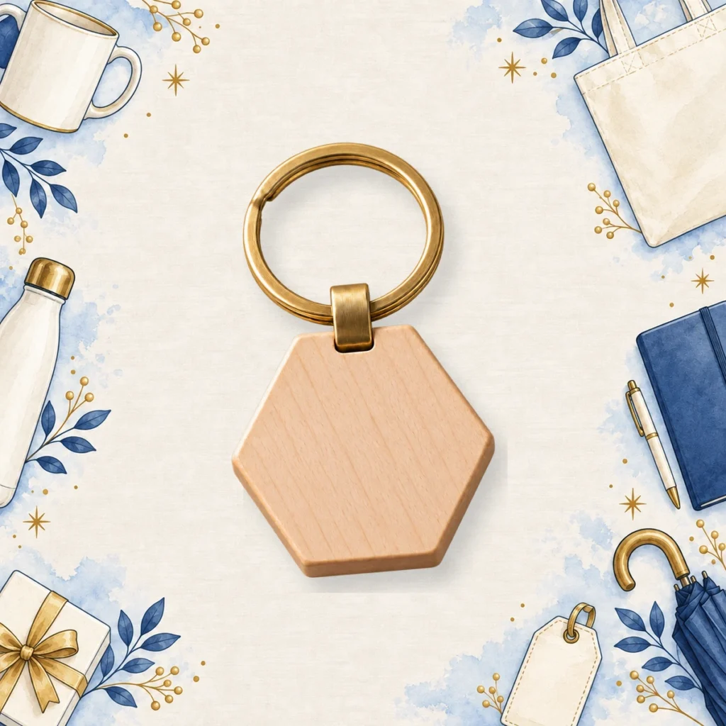 maple wood keychain for promotional products
