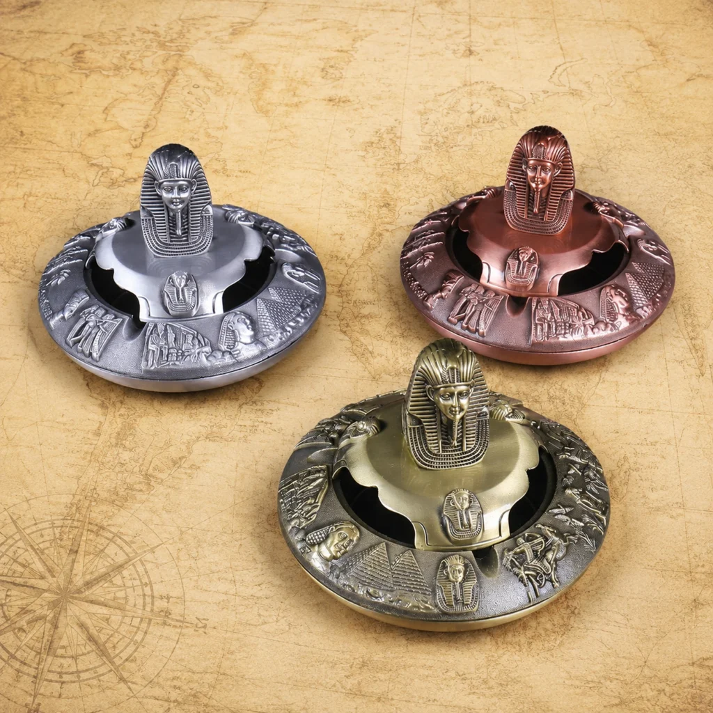 Bespoke Egypt pharaoh metal souvenir ashtray manufacturer