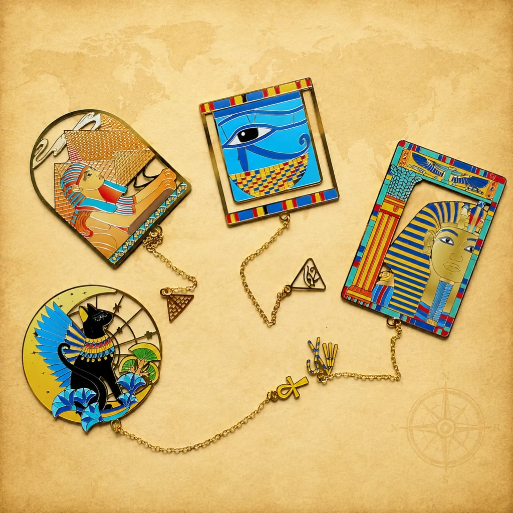 Custom Egyptian metal bookmark collection manufacturer product photo