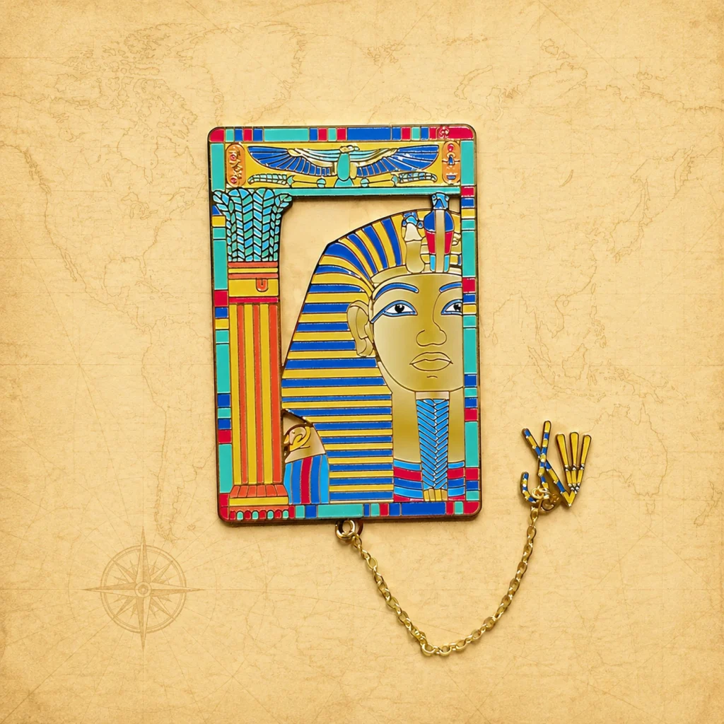 Bespoke pharaoh metal souvenir bookmark supplier