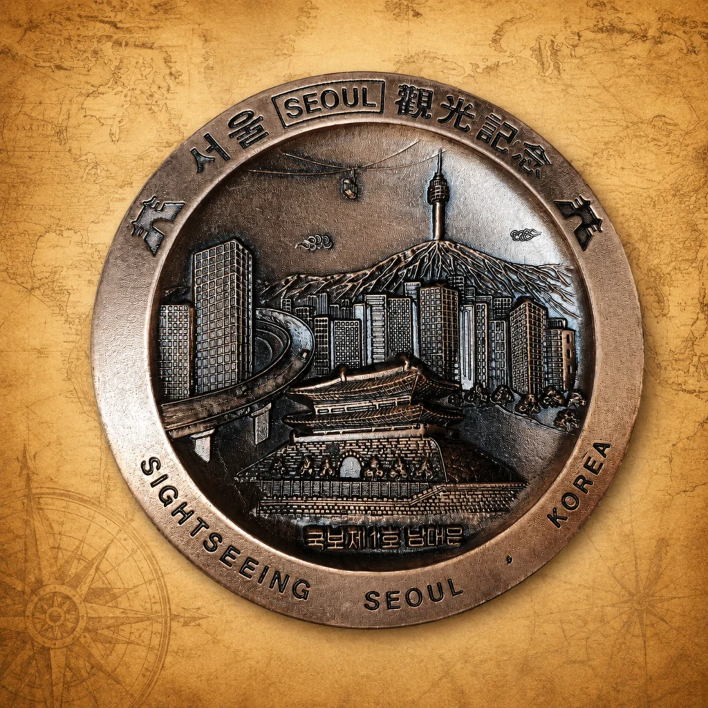 Customized Seoul metal decorative souvenir plate supplier
