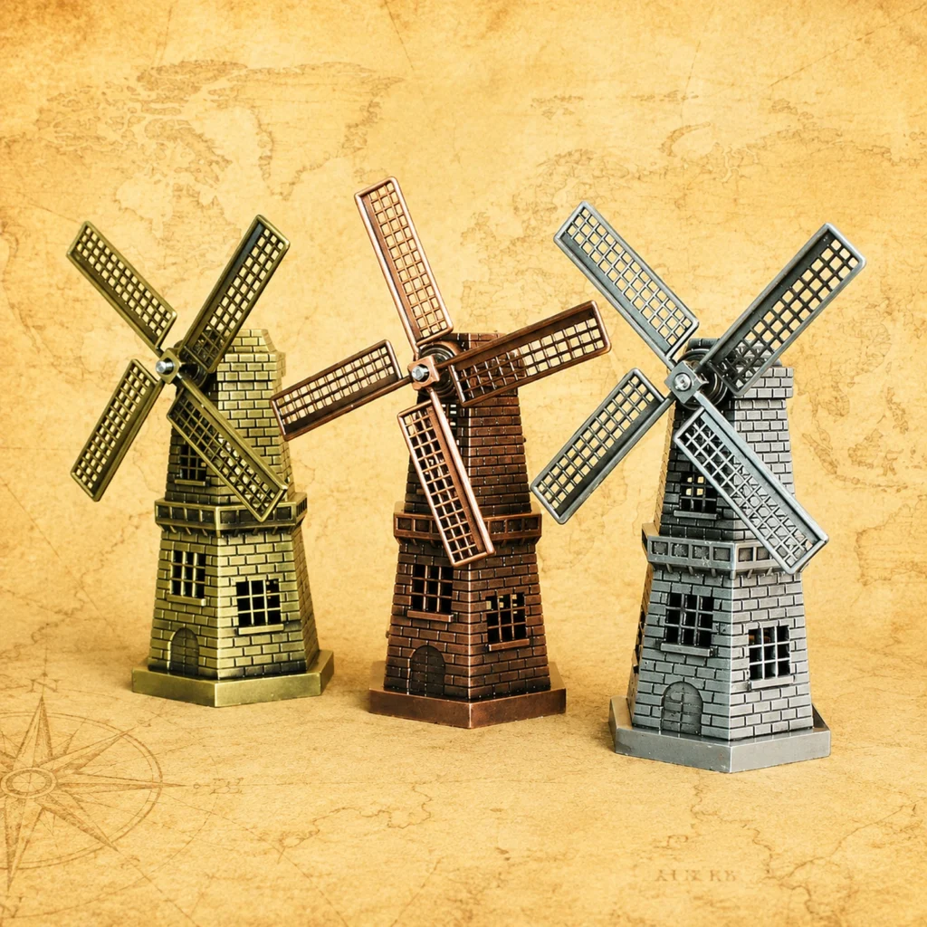 Personalized Dutch windmill metal figurine supplier