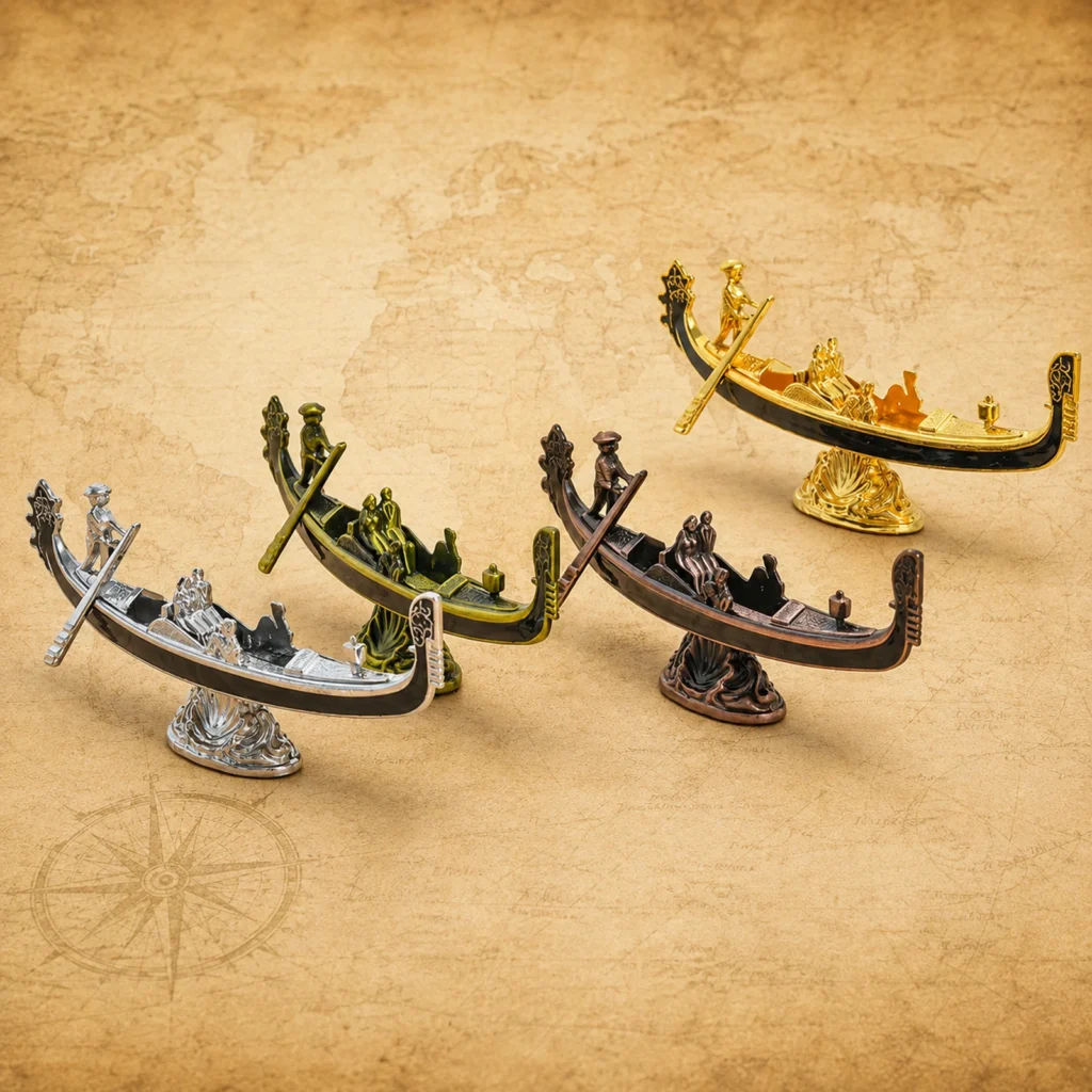 Customized Venice gondola metal figurine supplier
