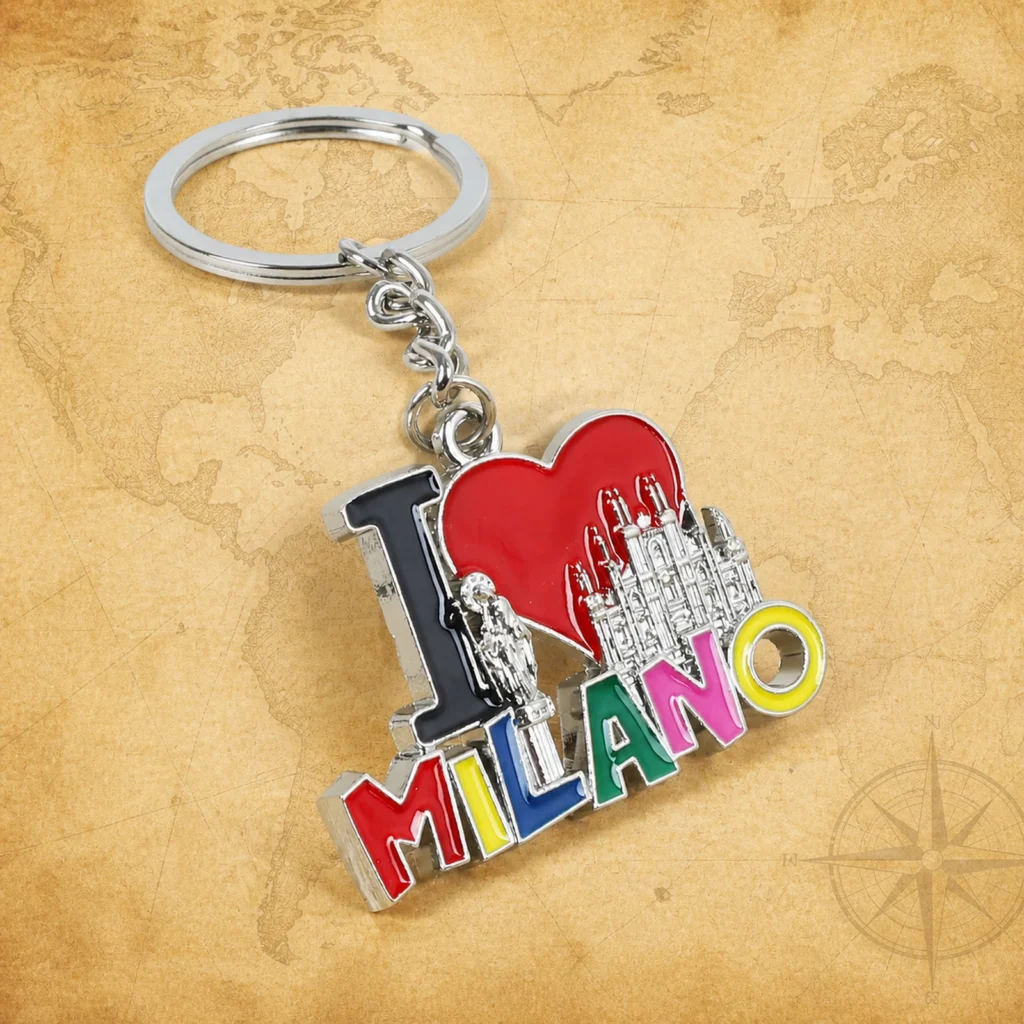 Custom Milan Cathedral metal souvenir keychain manufacturer