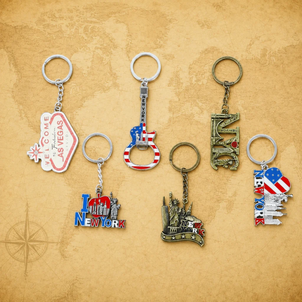 Personalized New York metal souvenir keychain supplier