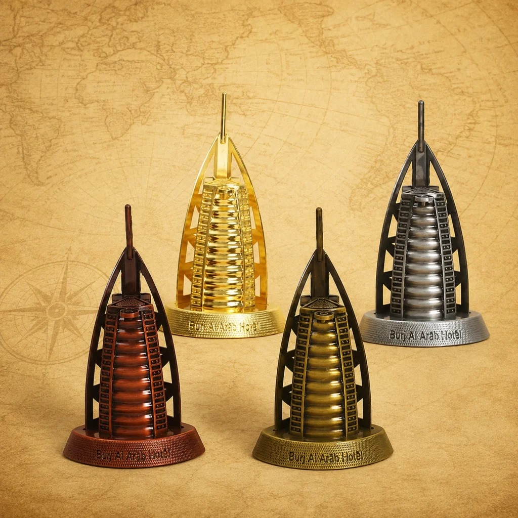 Customized Dubai Burj Al Arab metal landmark supplier