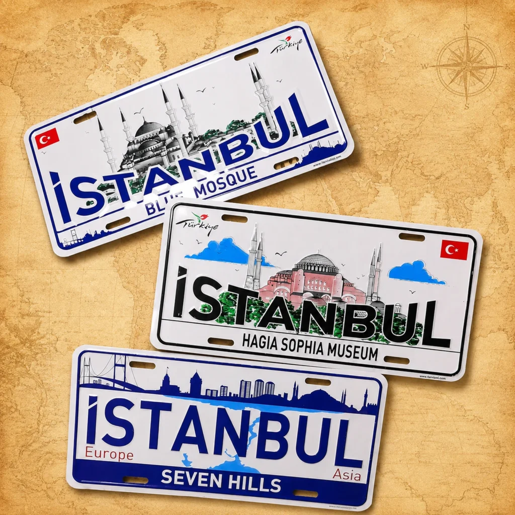 Custom Istanbul Türkiye metal license plate decoration manufacturer