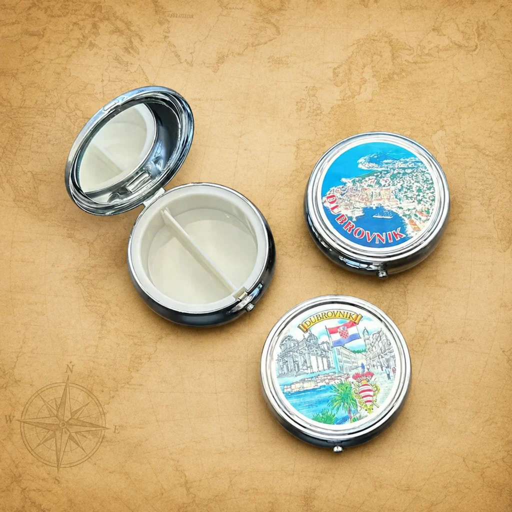 Customized Dubrovnik metal souvenir pill box supplier