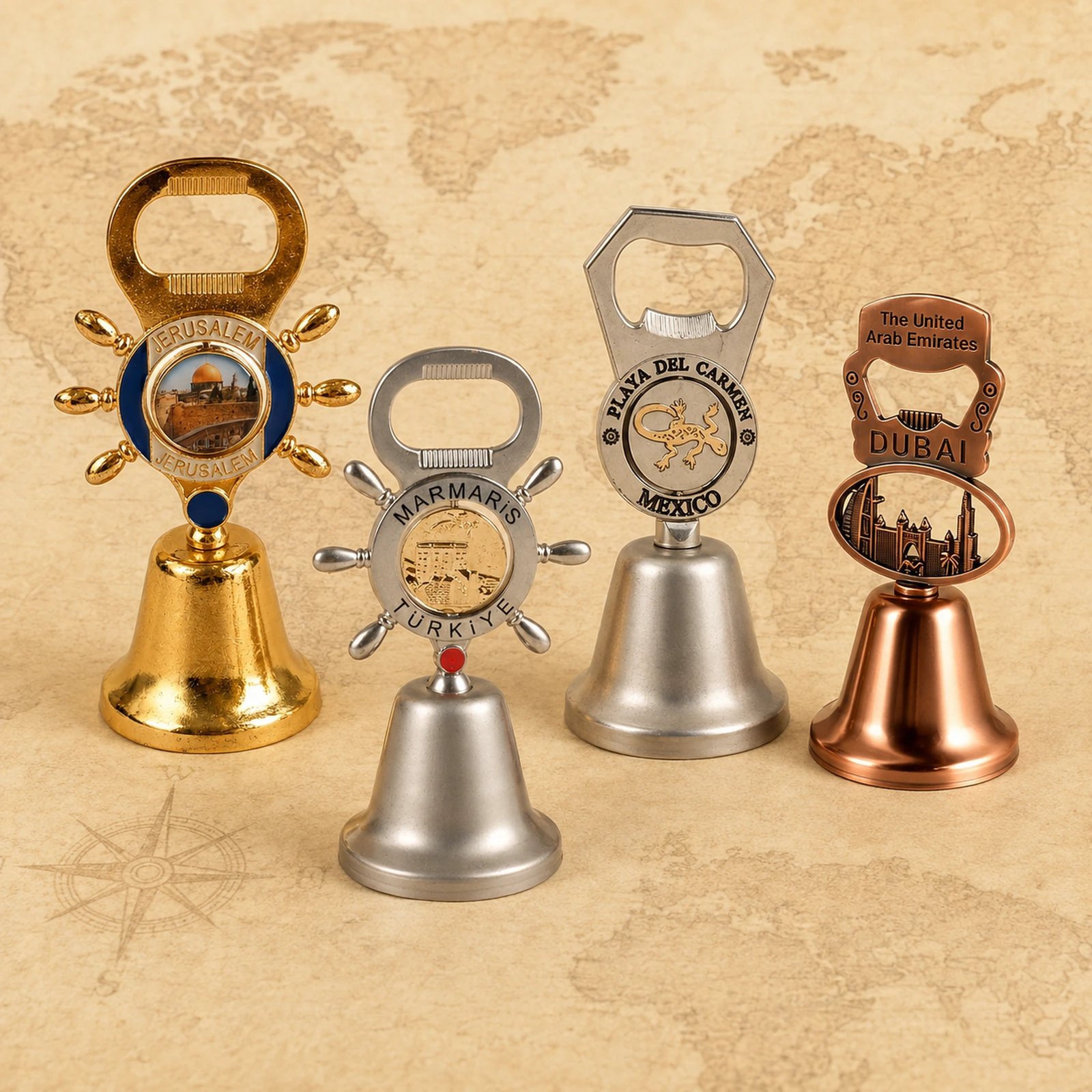 Custom Metal Souvenir Hand Bells product collection