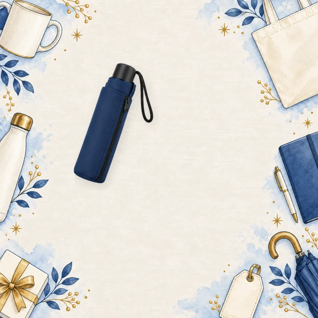 navy portable pocket umbrellas for travel