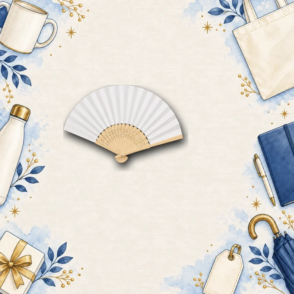orange custom promotional folding fans for trade shows
