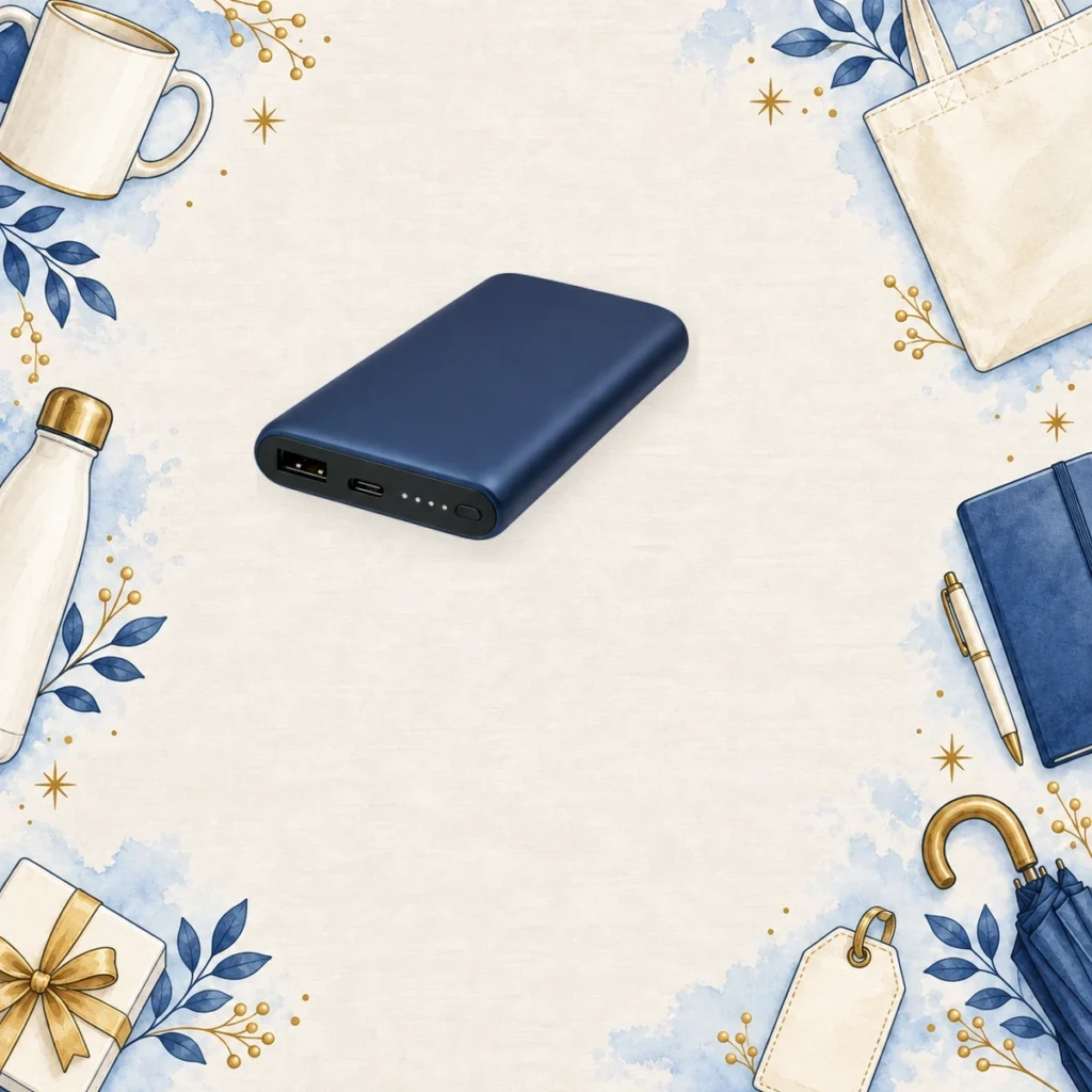 navy promotional power banks for technology
