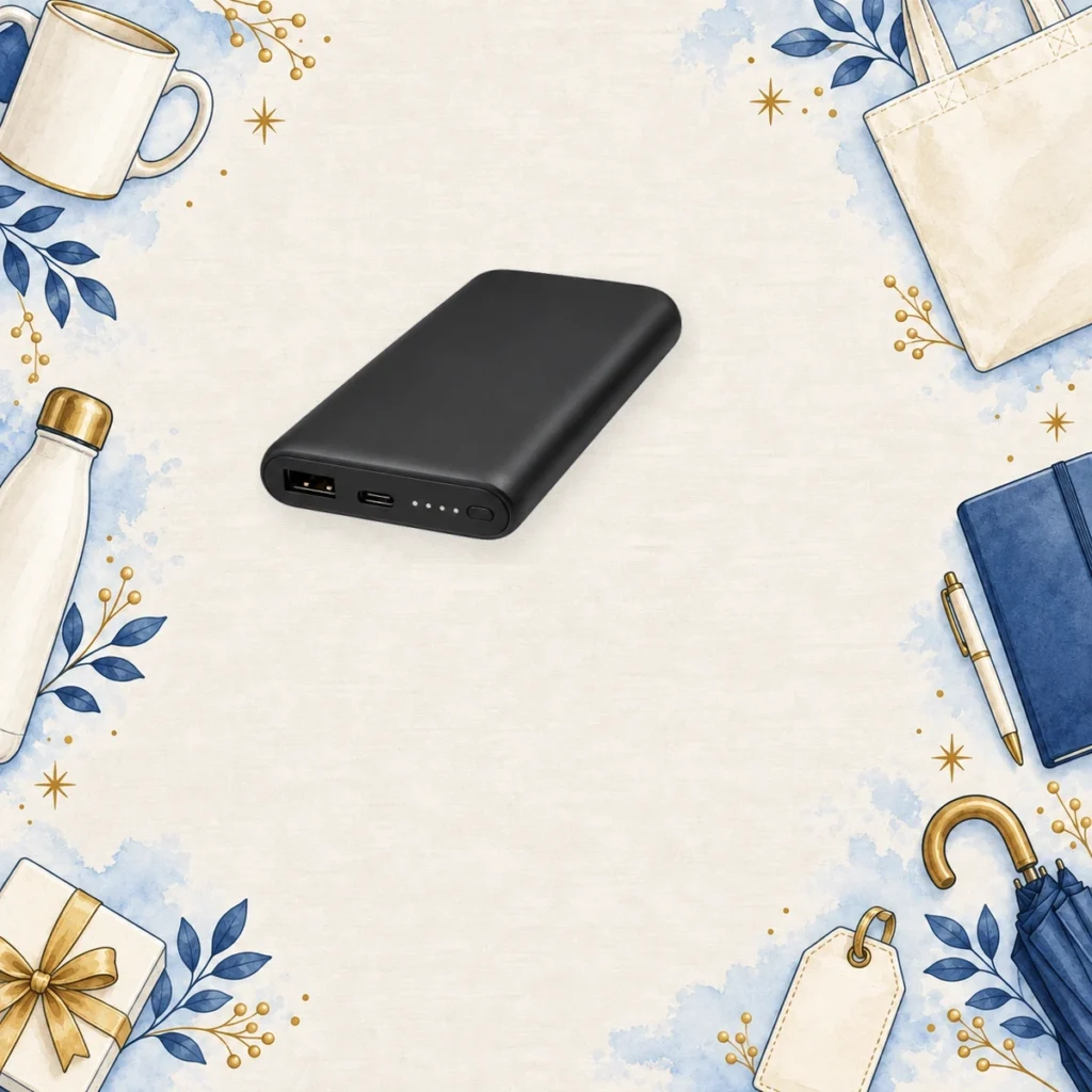 black promotional power banks for employee onboarding
