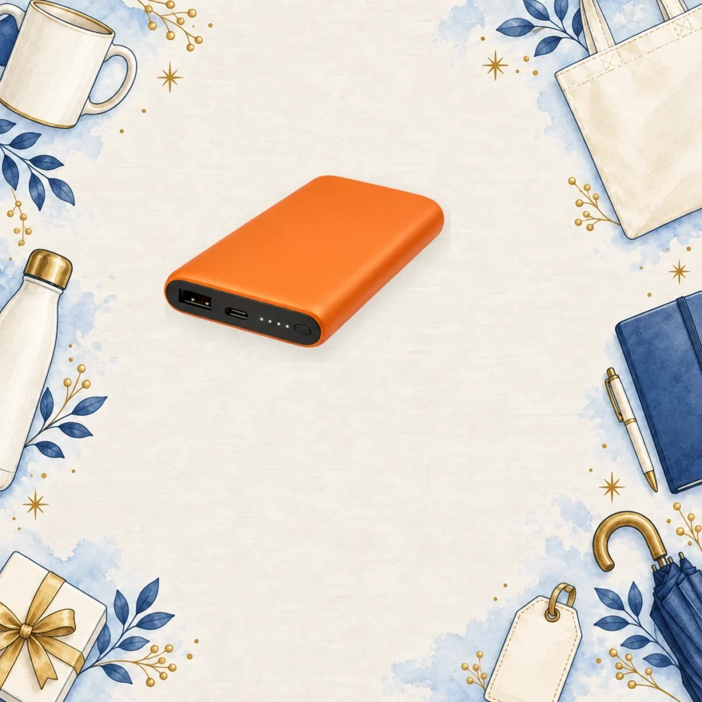 orange promotional power banks for logistics