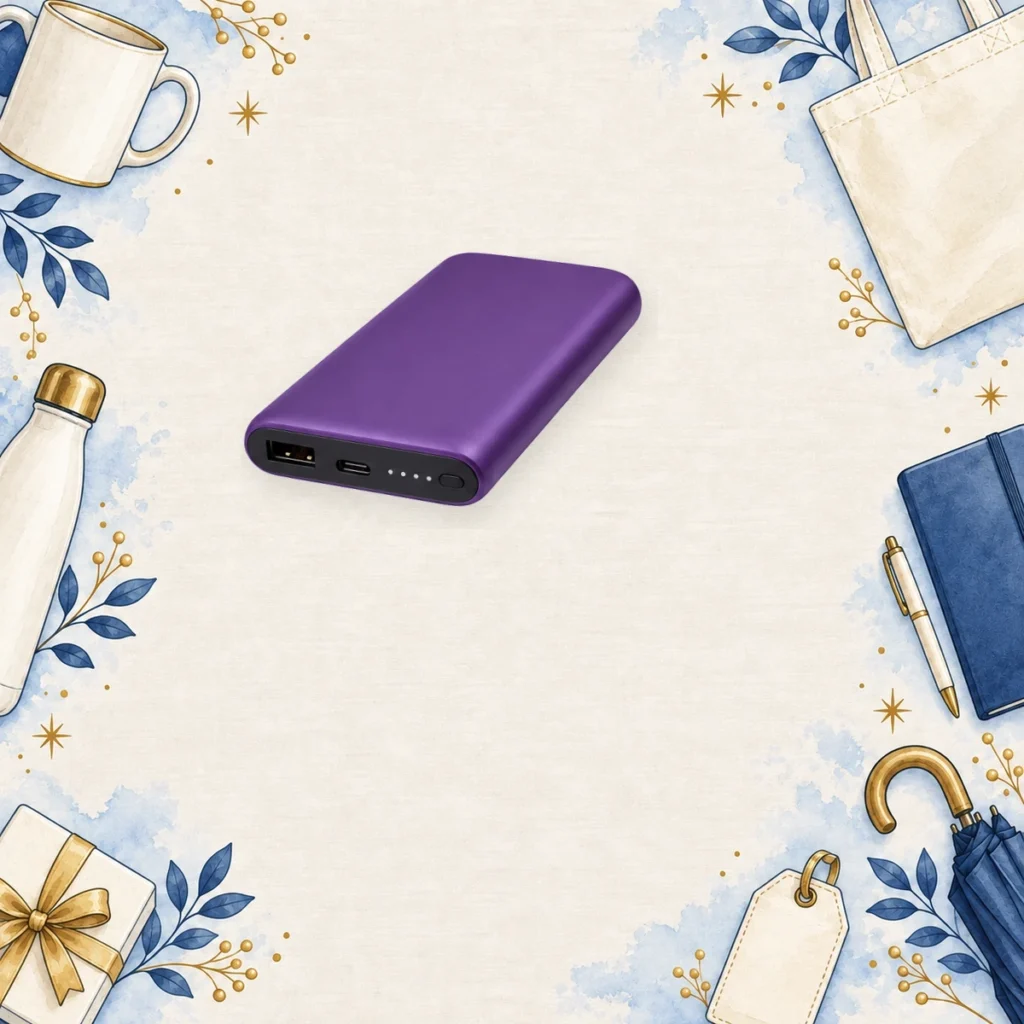 purple promotional power banks for finance
