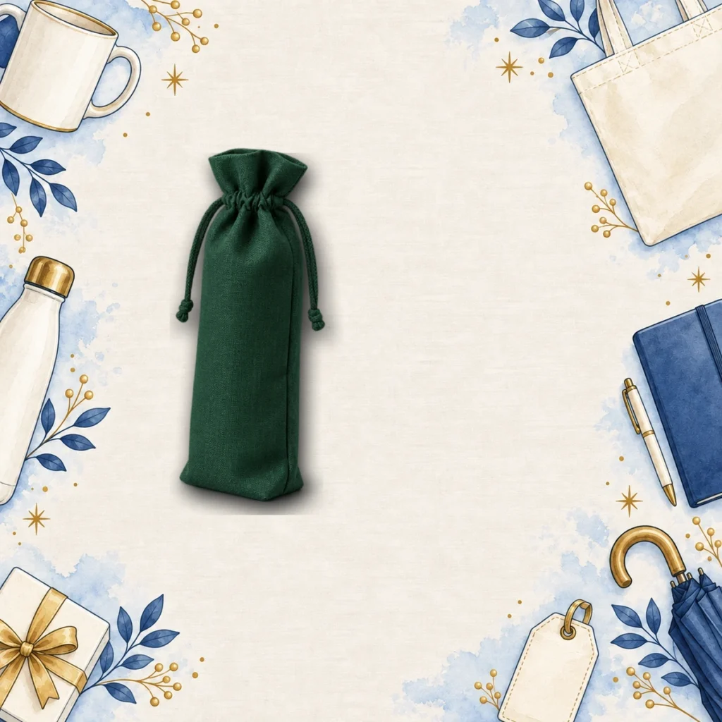 forest green promotional wine bags for restaurants