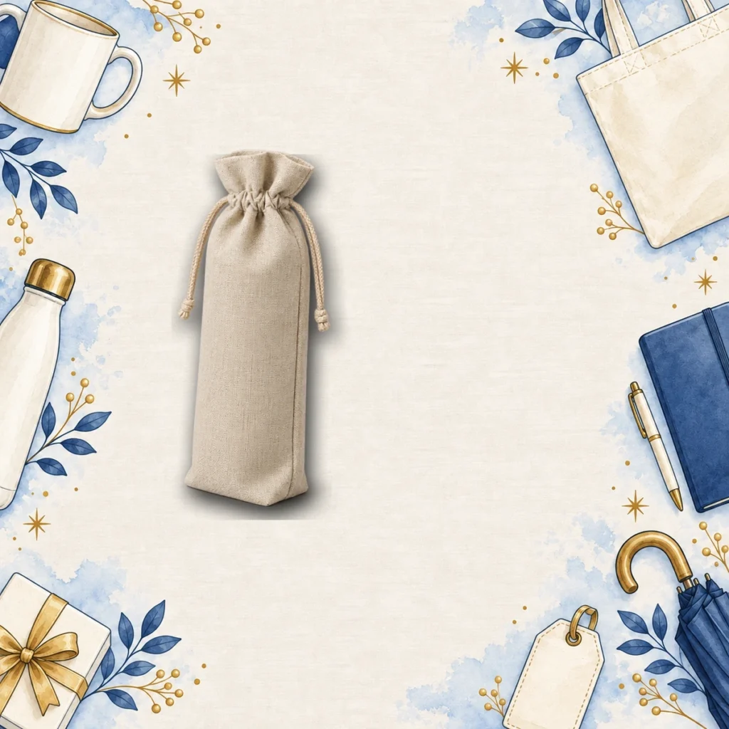 natural beige promotional wine bags for retail gifting