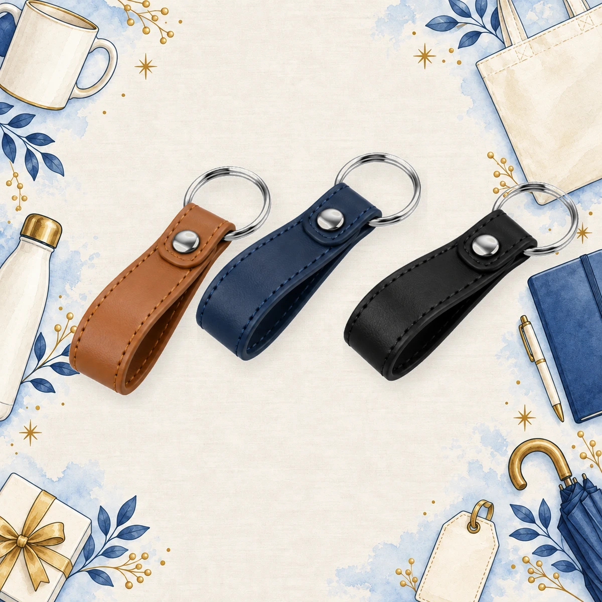 Custom PU Leather Car Keychains product collection