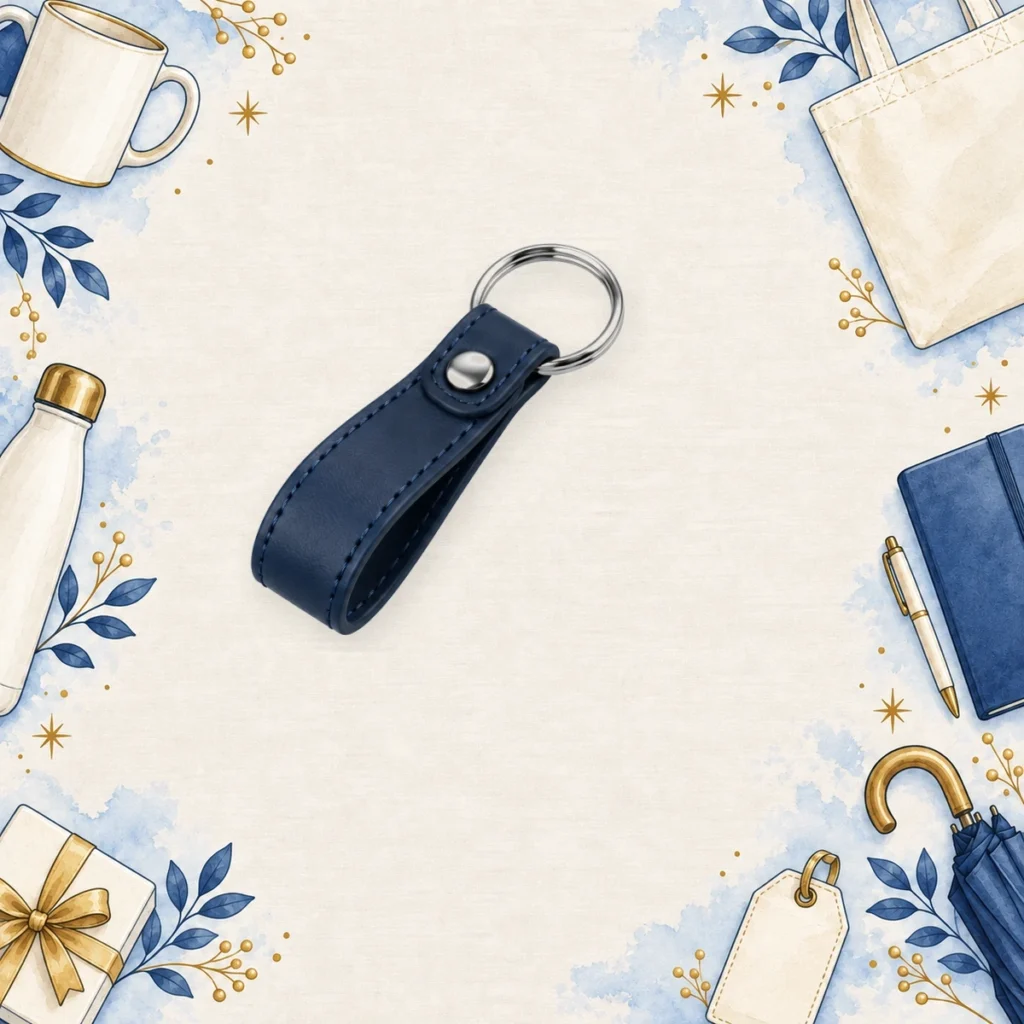 navy pu leather car keychains for vehicle services
