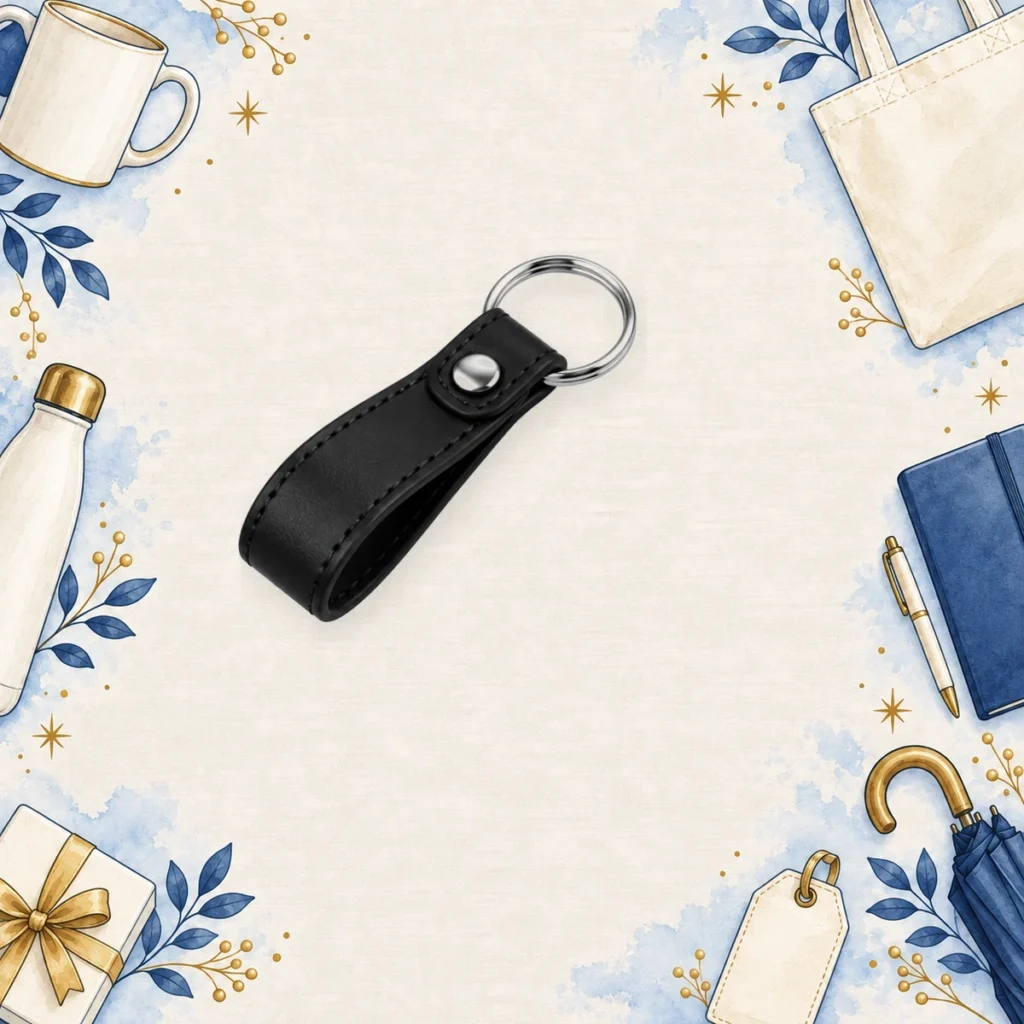 black pu leather car keychains for insurance