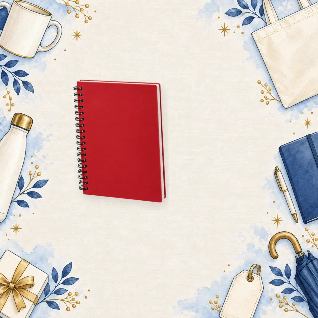 red spiral promotional notebooks for healthcare